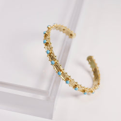 Etruscan Cuff Bracelet - Turquoise