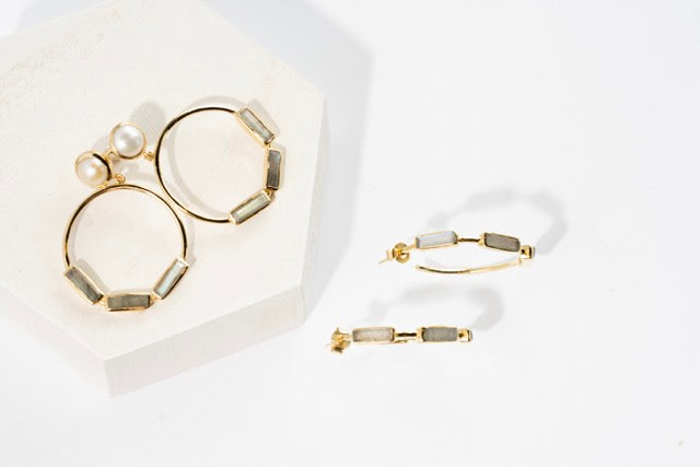 Claudia Earrings - Labradorite