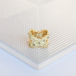 Etruscan Double Ring - Labradorite