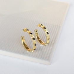 Sorrento Hoop Earrings - Black Onyx
