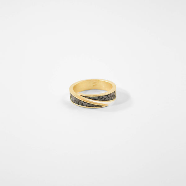 Nerie Band Ring - Black Deco Diamond
