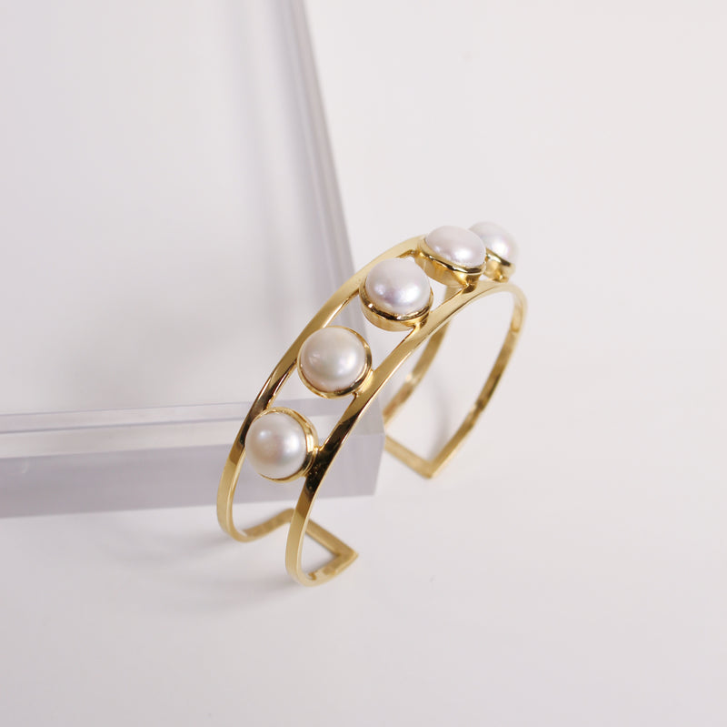 Jordan Cuff Bracelet - Pearl