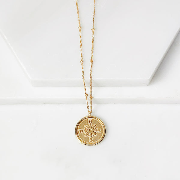 Compass Medallion Necklace