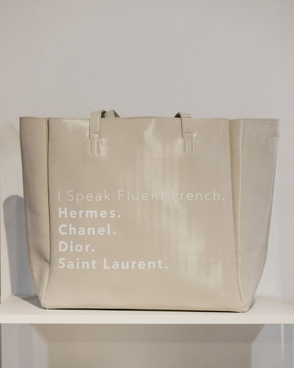 NEVER ENDING TOTE- Cream (French)