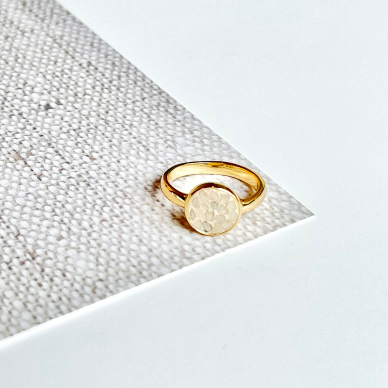 Deco Diamond Dot Ring - White